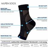 3-Pack Breathable Compression Socks for Men & Women - Sports & Everyday Wear