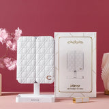 Tri-Fold LED Makeup Mirror with 3 Lighting Modes & 2X/3X Magnification