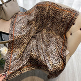 Luxury Leopard Print Silk Headband & Scarf – Stylish Satin Hair & Neck Accessory