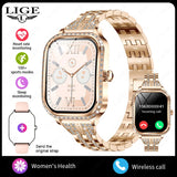 Reloj inteligente de moda para mujer con seguimiento de salud y actividad física, llamadas por Bluetooth y esferas de reloj personalizables 