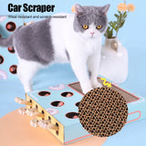 Interactive Wooden Mouse Hunting Toy for Cats with Scratch Board