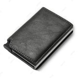 Slim RFID PU Leather Wallet – Trifold Business Card Holder for Men & Women
