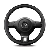Luxury Hand-Stitched Microfiber Car Steering Wheel Cover – Anti-Slip & Wear-Resistant