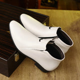 Men’s Retro Chelsea Boots – Luxury Brown Zipper Ankle Boots for Casual and Motorcycle Style