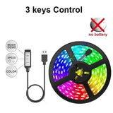 RGB LED Strip Lights with Bluetooth and USB Power
