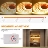 COB LED Strip Light, Dimmable Waterproof Neon Tape for Kitchen, Cabinet & Outdoor Lighting