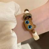 Glow-in-the-Dark Kitten Charm Bracelet for Women