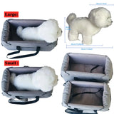 Portable Dog Car Seat Bed – Central Console Travel Carrier for Small Dogs & Cats