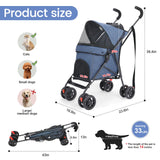 Lightweight Folding Pet Stroller – Travel in Comfort & Style