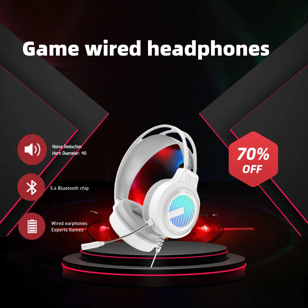 7.1 Surround Sound Gaming Headset with Noise Cancellation – Wired USB Headphones for PC & Laptop