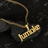 Collar con nombre y corona personalizado: joyas de acero inoxidable personalizadas para hombres y mujeres