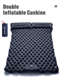 Double Inflatable Camping Mattress with Built-In Pump and Pillows – Lightweight, Waterproof Sleeping Pad for 2
