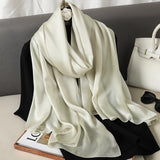 Elegant Silk Scarf – Luxury Solid Color Shawl & Pashmina for Women