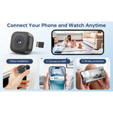 4K Mini Security Camera with Motion Detection & Night Vision for Indoor and Outdoor Use