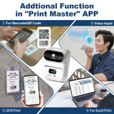 Portable Bluetooth Thermal Label Printer – Mini Barcode & Sticker Maker for Business and Home Use
