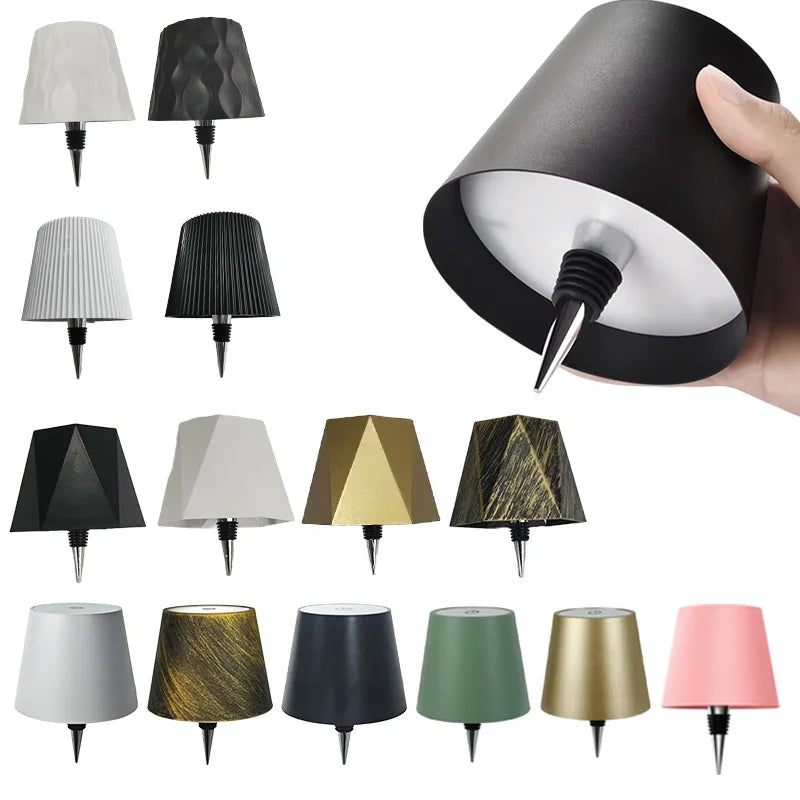 Rechargeable LED Bottle Table Lamp – Touch Control & Portable Design