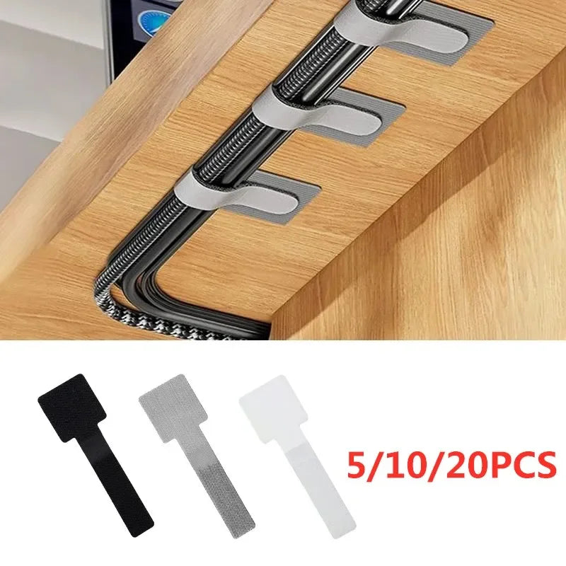 Bridas organizadoras de cables desmontables, correas de nailon reutilizables para la gestión de cables de ratón, auriculares y cables