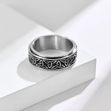 Viking Spinner Ring – Stainless Steel Anxiety Relief Ring with Celtic Knot Design