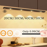 Luz LED con sensor de movimiento recargable por USB: iluminación regulable de 3 colores para debajo de los gabinetes