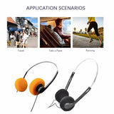 Auriculares supraurales con cable: cómodas almohadillas de espuma viscoelástica, sonido de alta calidad, compatibles con dispositivos de 3,5 mm