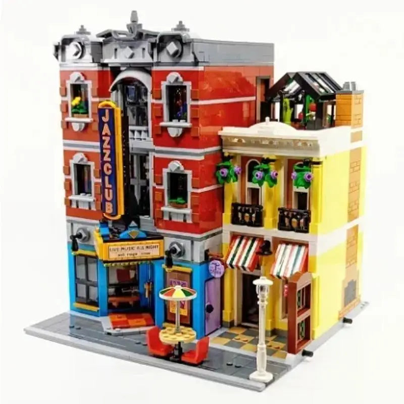 Jazz Club & Pizzeria Modular Building Set - 2899-Piece Street View Model Kit