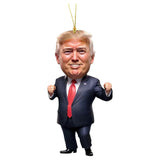 Funny Donald Trump Acrylic Hanging Ornament - Presidential Car Charm & Decor