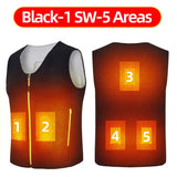 10-Zone USB Heated Vest for Men & Women - Electric Warming Waistcoat