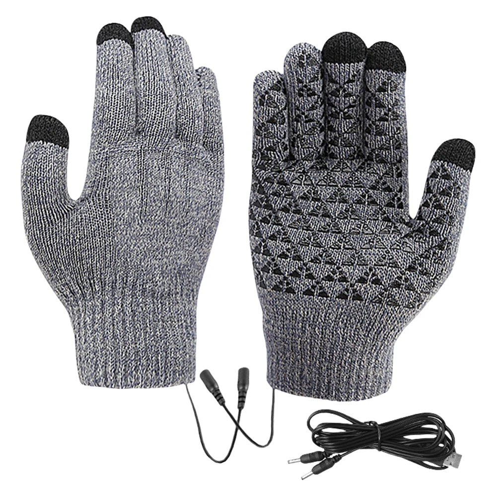 USB Heated Gloves for Winter - Touchscreen Compatible, Windproof & Thermal