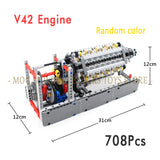 Car Model Building Blocks – DIY Speed Engine Transmission Brick Set for Teens & Adults