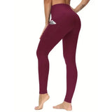 Women's High-Waist Seamless Yoga Leggings with Pocket for Fitness
