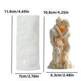 3D Rose Couple Candle Silicone Mold – Romantic Embrace for Candles & Resin Art