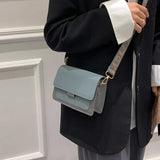 Women's Flap Crossbody Shoulder Bag – Small Trendy TPU Handbag with Wide Strap