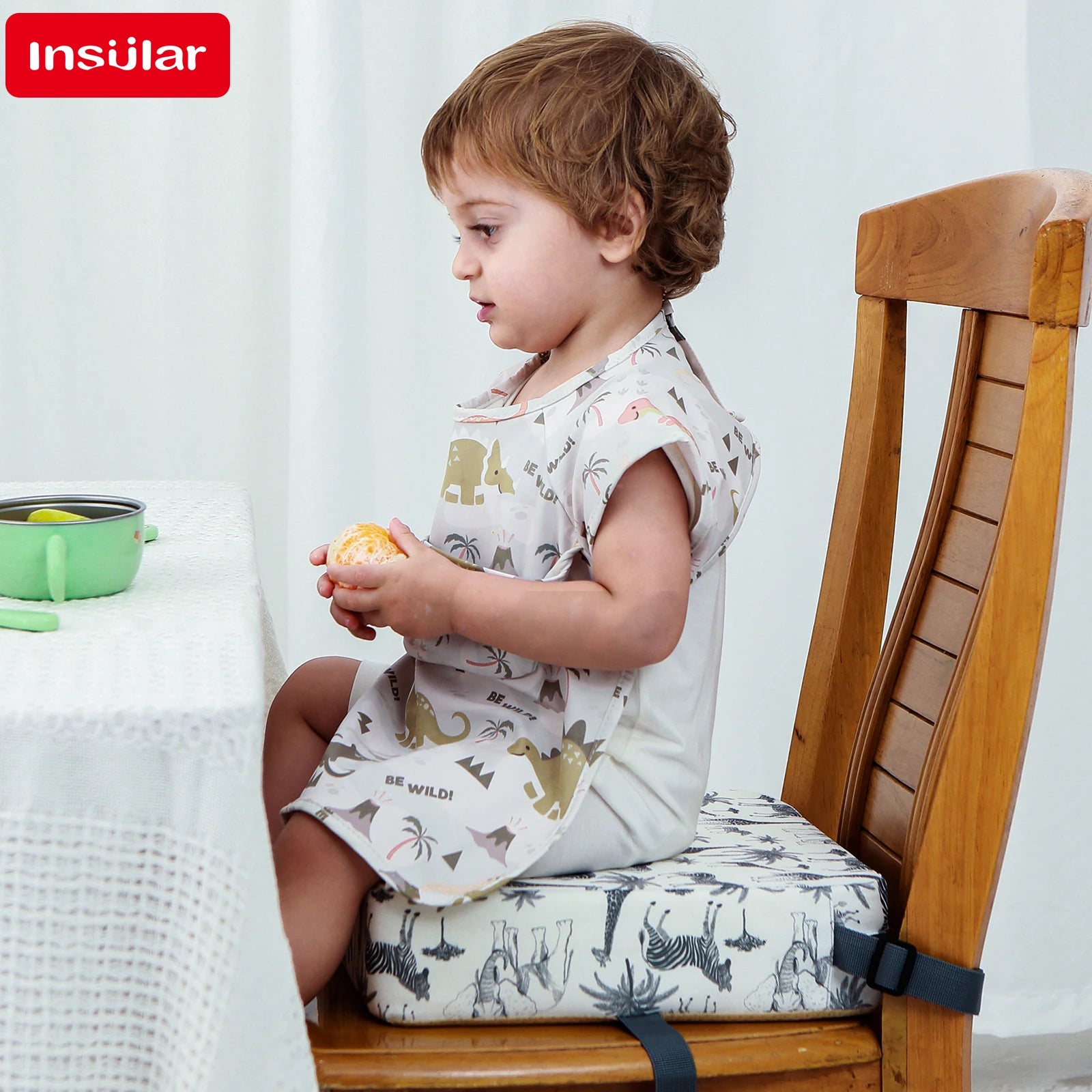 Asiento elevador ajustable para niños INSULAR: cojín para comer cómodo y seguro