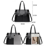 Women’s Vintage PU Leather Tote Bag – Large Capacity Zipper Handbag for Daily & Office Use