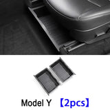 Tesla Model Y Under Seat Storage Box | Hidden Console Organizer Bin for Front & Rear Seats