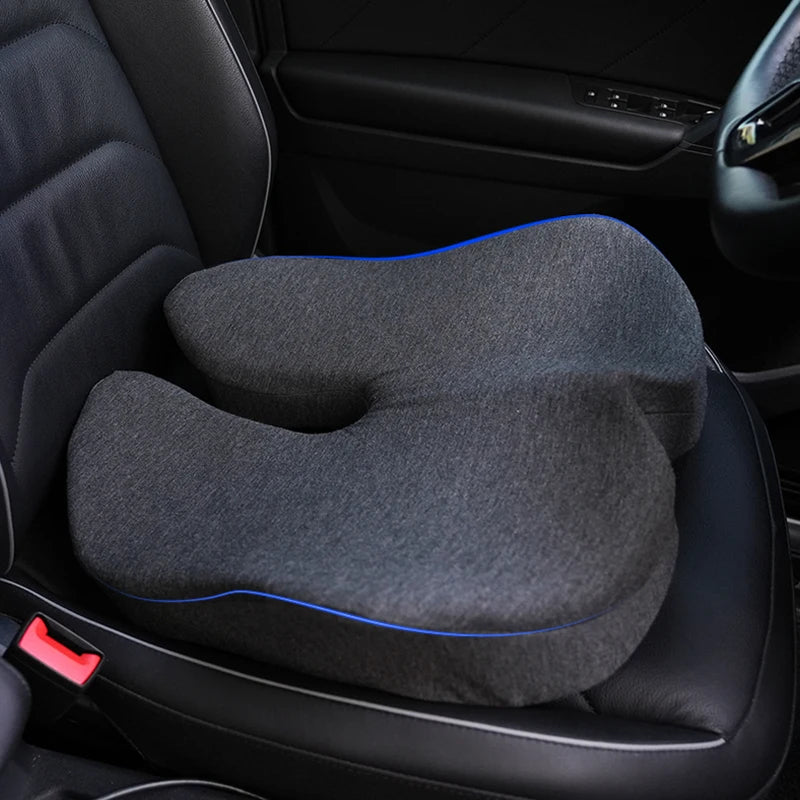 Memory Foam Seat Cushion - Portable Comfort Pad for Car & Chair