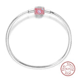 925 Sterling Silver Charm Bracelet for Women – Heart, Star, Moon & More