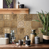 Juego de 24 pegatinas de azulejos de colores claros para pared, papel tapiz para renovación del hogar, cocina, baño, impermeables, autoadhesivas