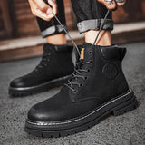Knee-High Platform Lace-Up Outdoor Boots for Women – Comfortable Spring/Autumn Fashion