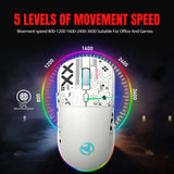 Rechargeable RGB Bluetooth Gaming Mouse with 3 Connectivity Modes – 3600 DPI, Wireless for PC, Laptop, Tablet