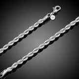 Women's 925 Sterling Silver Twist Bangle Cuff Charm Bracelet