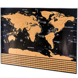 Vintage World Scratch Map Poster – Retro Travel Wall Décor for Home, Office & Gifts