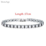 Unisex Geometric Charm Bracelet with AAA+ Cubic Zirconia