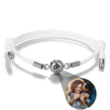 Custom Projection Photo Bracelet – Personalized Stainless Steel Gift for Men & Women