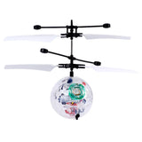Drone con bola voladora LED: helicóptero RC de juguete con sensor de movimiento y luces de colores para niños y adultos