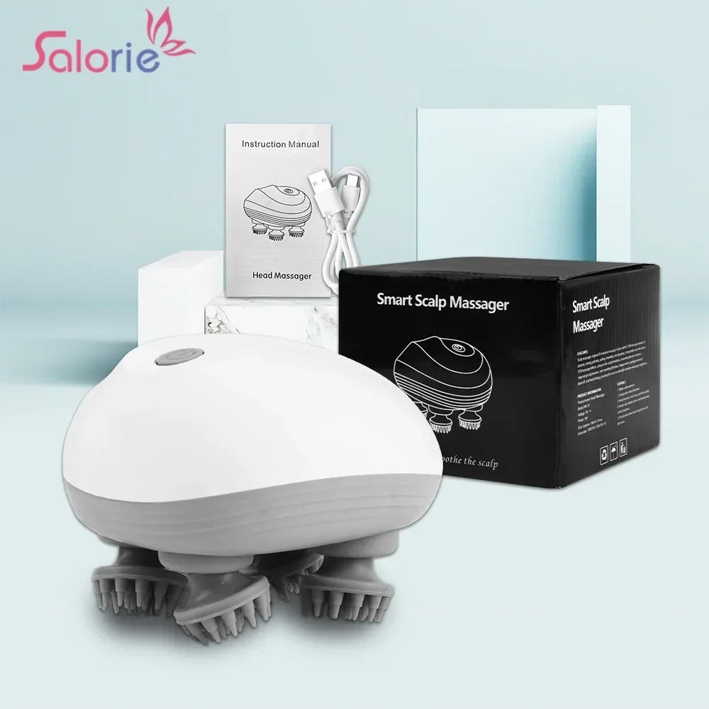 Portable Electric Scalp Massager for Stress Relief & Hair Care