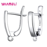Sterling Silver Hoop Earrings with Cubic Zirconia – Elegant Jewelry for Women