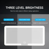 HD LED Car Makeup Mirror – Touchscreen Control & Adjustable Lighting