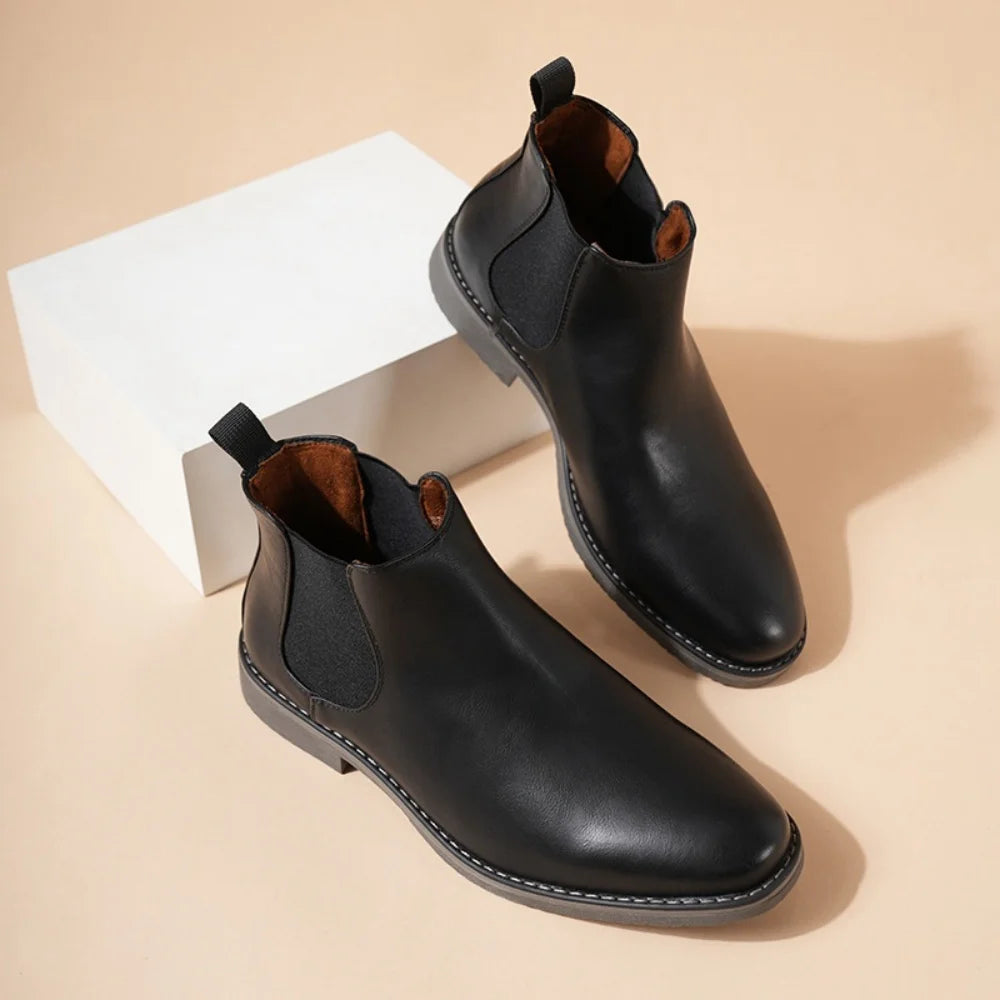 Men's Chelsea Boots – Premium Leather Slip-On Dress Shoes for Business & Casual Wear