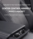 Silicone Armrest Storage Box for Tesla Model 3 Highland – Glasses & Phone Organizer